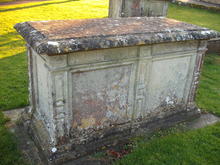 Click for a larger image of Francis Rogers' grave, Tisbury, Wiltshire